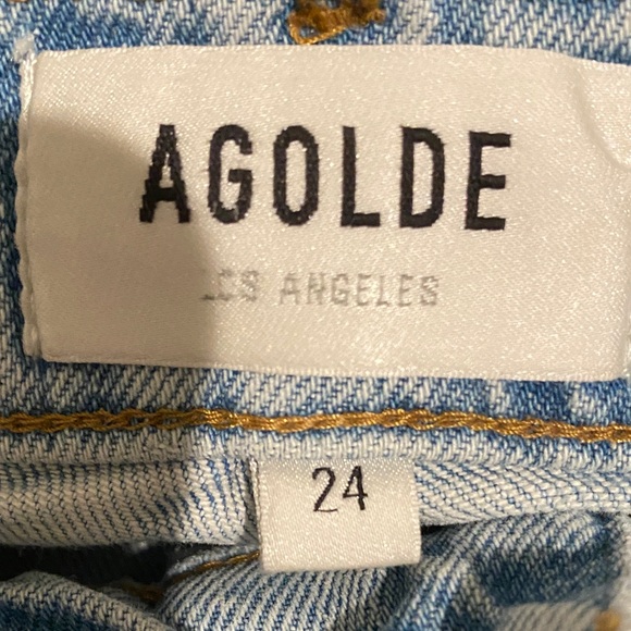 Agolde Sky Blue Denim Jeans - Picture 6 of 7